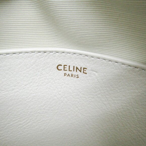 CELINE White Leather Shoulder Bag - Picture 14 of 15